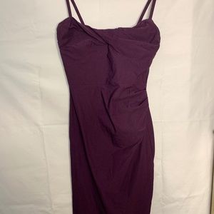Stop Staring- Purple retro vintage wiggle stretch sleeveless dress Size 14